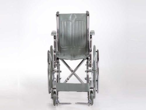 Sillas de Ruedas Autopropulsada de Acero Cromado con Ruedas Macizas para Niños SM-60